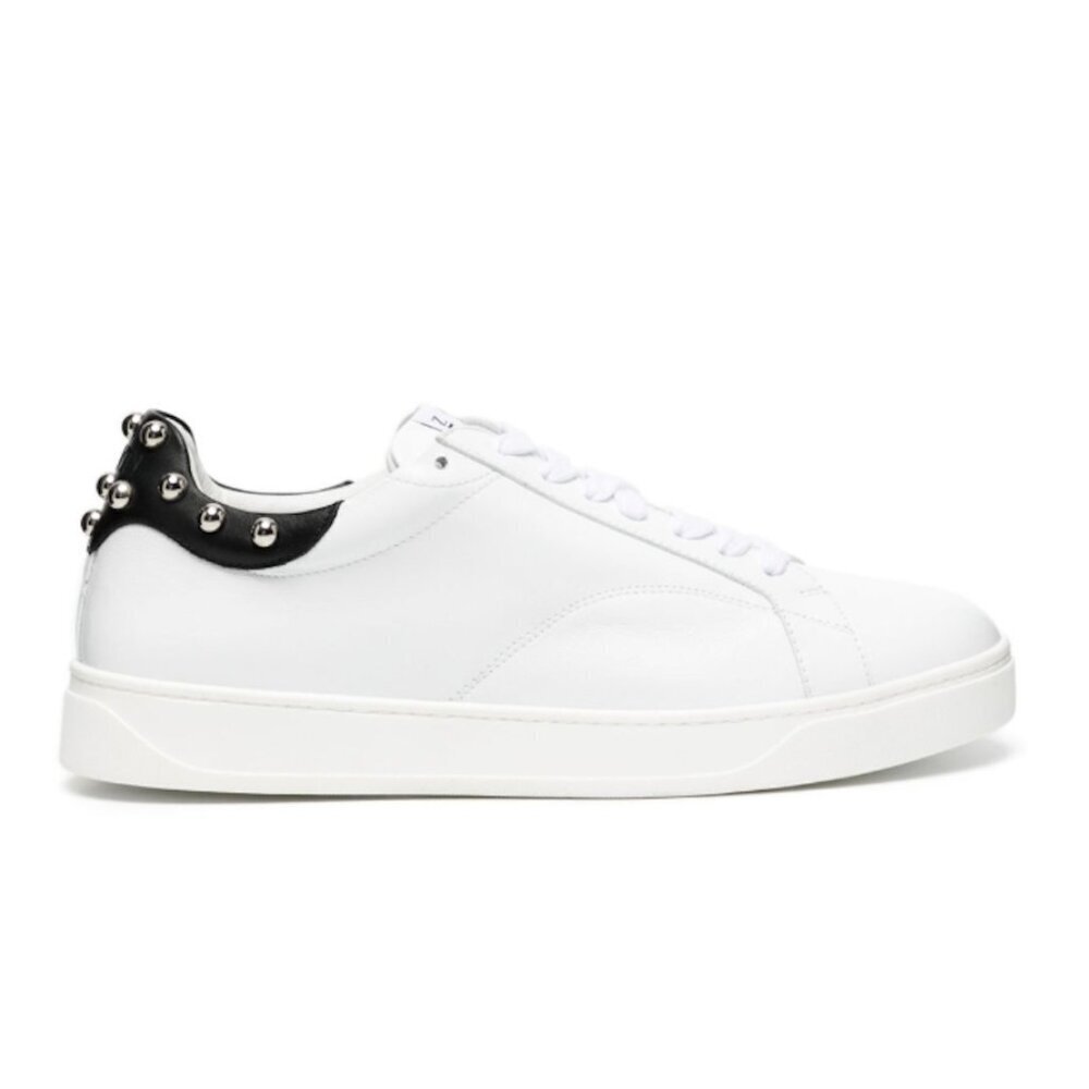 Lanvin Women's DDB0 White Leather‎ Sneakers with Studs Size 36